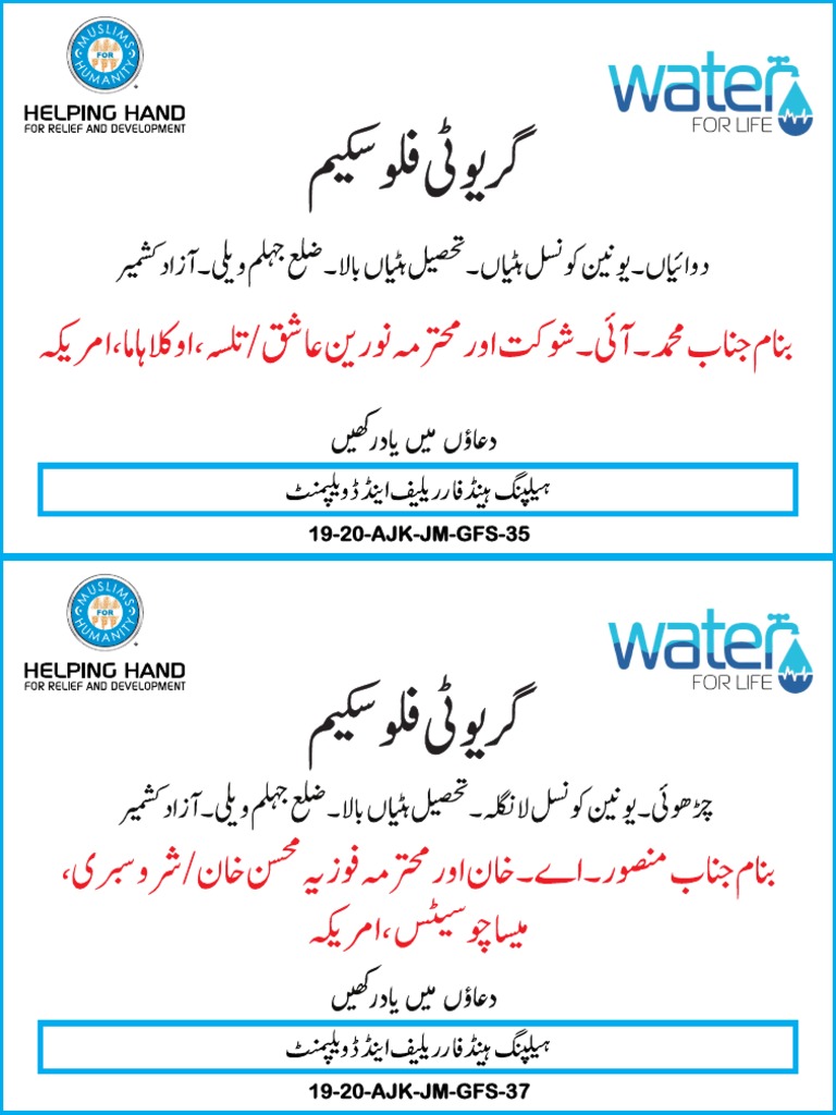 Gravity Flow Scheme Plaque Urdu PDF PDF