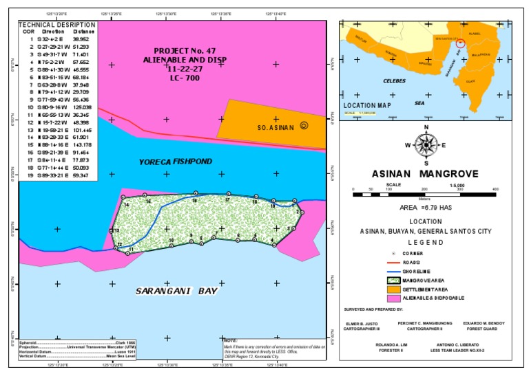Asinan Mangrove Location Map | PDF | Geographical Technology | Geophysics
