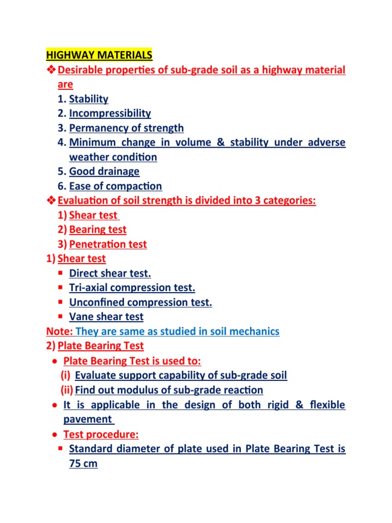 Highway Sub-Grade Soil Evaluation Guide | PDF