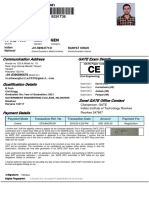 10 Sep 1999 Male GEN: Communication Address GATE Exam Details