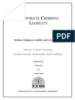 Orporate Riminal Iability: Business Negligence, Liability and Law (BNLL-A)