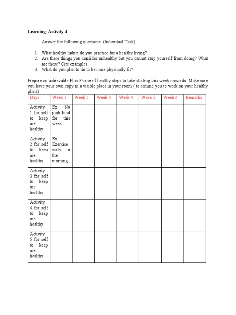Learning Activity 4 | PDF