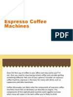 Types Of: Espresso Coffee Machines