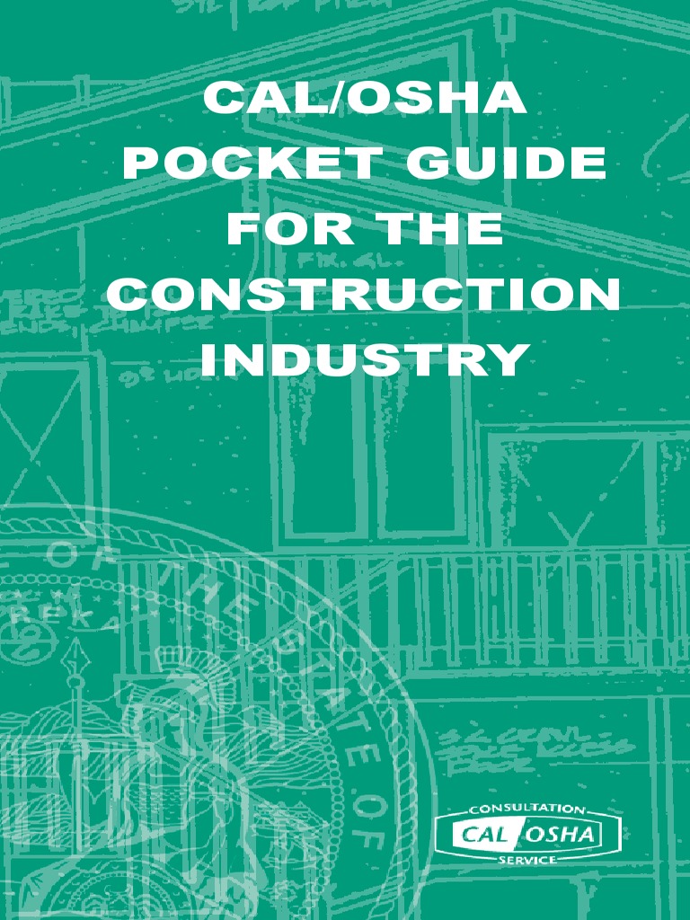 Cal/Osha Pocket Guide For The Construction Industry PDF Occupational Safety And Health