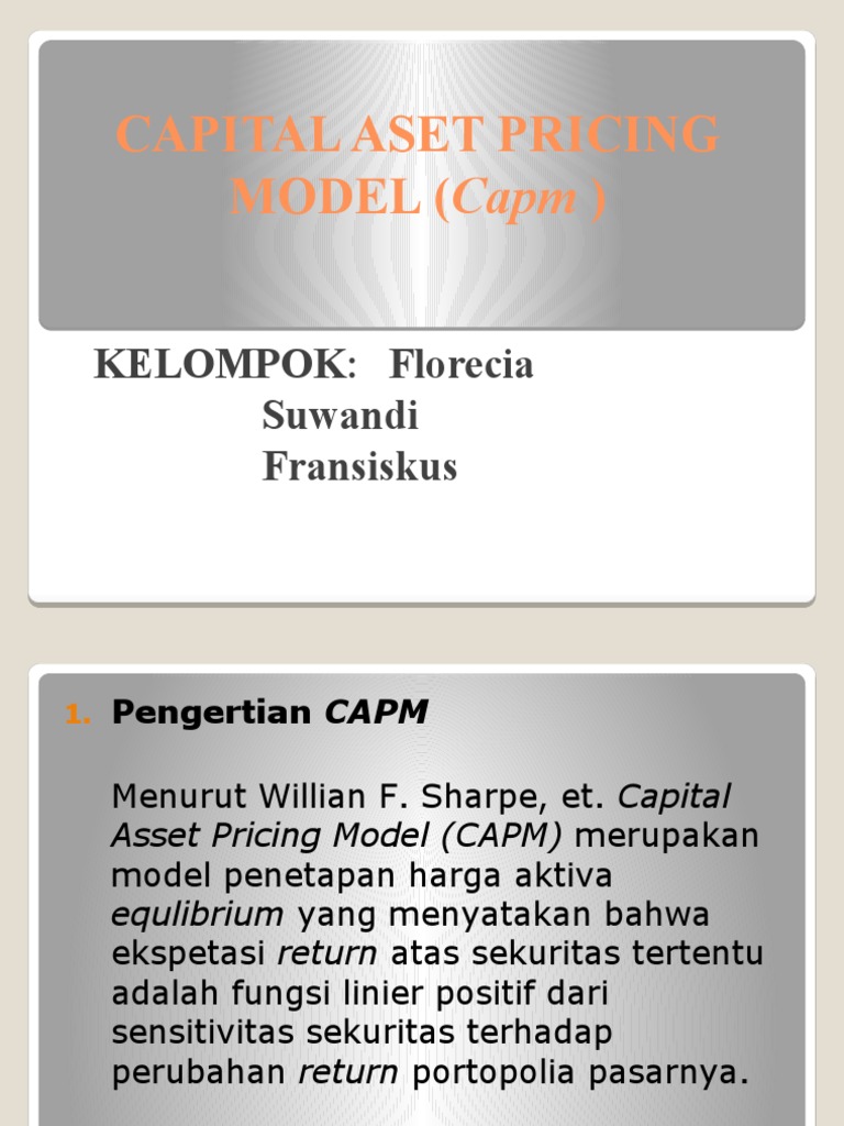 Capital Aset Pricing Model Capm
