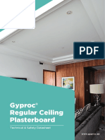 Gyproc Regular Ceiling Plasterboard: Technical & Safety Datasheet
