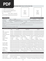 Preliminary Credit Facility Application Form: For Bank Use Only