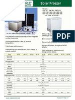 Solar Freezer Specifications