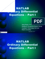 Matlab Ordinary Differential Equations - Part I