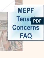 MEPF Tenant Concerns FAQ Manual