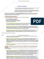 Economic Planning - MA Economics Karachi University