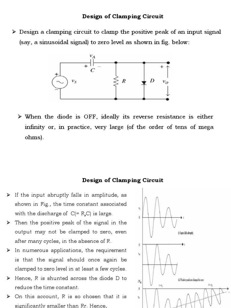 Clamping Circuit Theorem Explained | PDF | Science & Mathematics