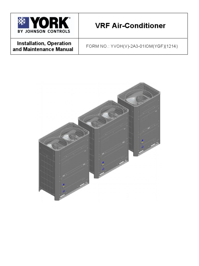 VRF Air-Conditioner: Installation, Operation and Maintenance Manual ...