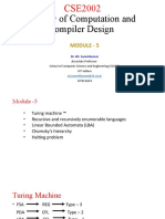 Theory of Computation and Compiler Design: Module - 5