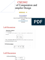 Theory of Computation and Compiler Design: Module - 4