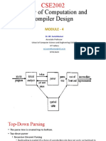 Theory of Computation and Compiler Design: Module - 4