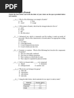 Activities For Lesson 1 and 2