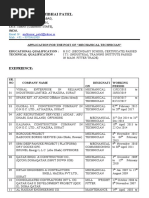 Anilkumar Kanjibhai Patel (Mechanical Technician) Updated CV