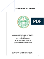 Telangana Schedule of Rates Yr 2020-21