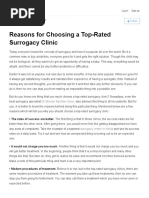 Reasons for Choosing a Top-Rated Surrogacy Clinic