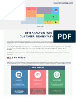 RFM Analysis For Customer Segmentation