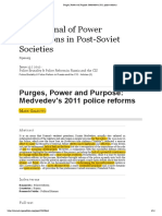 MEDVEDEV's Reform Purges, Power and Purpose - Medvedev's 2011 Police Reforms