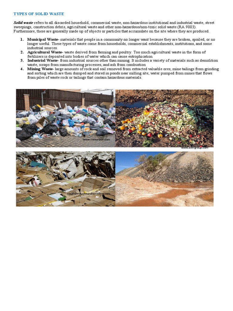 ES Module 6 - Types of Solid Waste | PDF