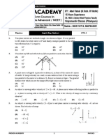 PROJOX ACADEMY Physics Light Ray Optics Questions