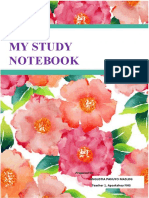 My Study Notebook: Prepared By: Angustia Pahuyo Maslog Teacher 1, Aposkahoy NHS
