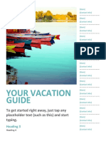 Your Vacation Guide: 8 Items and Contact Info