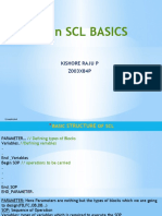 KT On SCL Basics: Kishore Raju P Z003X84P