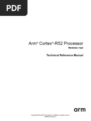 Arm Cortex R52 Technical Reference Manual 0102 00 En Arm Architecture Central Processing Unit