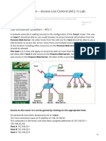 CCNA Certification Access List Control ACL-1 Lab Simulation