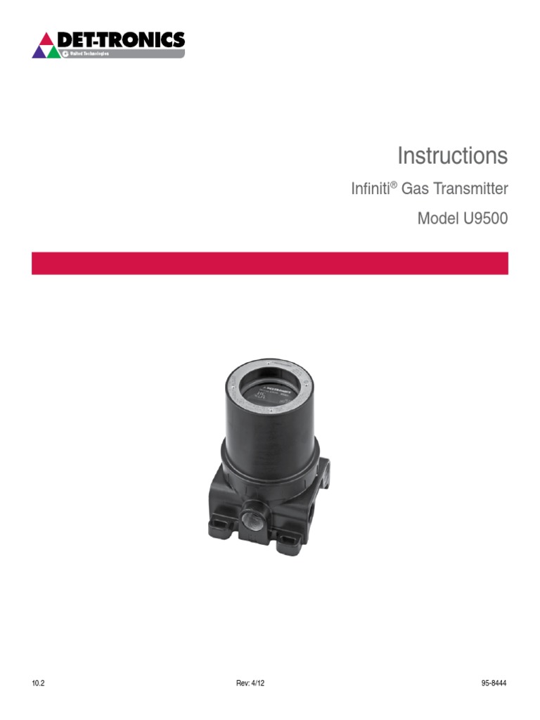 Instructions: Infiniti Gas Transmitter Model U9500 | PDF | Relay | Switch