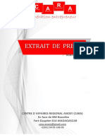 CARA Extrait de Presse Hebdomadaire Du 18 Au 23 Mars 19 PDF