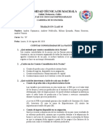 Cuenta de producción y variables de las Cuentas Consolidadas de la Nación