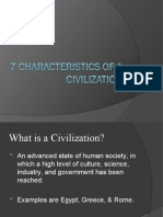 Characteristics of A Civilization With Assginment