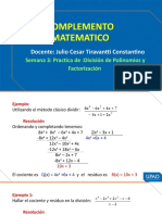 Complemento Matematico: Docente: Julio Cesar Tiravantti Constantino