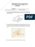 Mecânica I AP1 Resolvida - Mecânica e Produção PDF