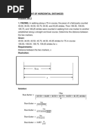 Measurement of Horizontal Distances Problem Set 2 1. PACING. in Walking Along A 75-m Course, The Pacer of A Field Party Counted