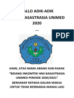 Untuk Maba Basastrasia Unimed 2020