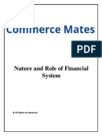 Nature and Role of Financial System