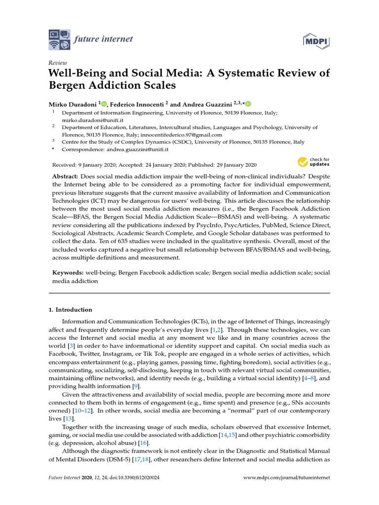Well Being and Social Media A Systematic PDF | PDF | Social Media ...