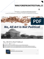 Forefront 360 Blog Entry Explores Debate Around Politics and Art