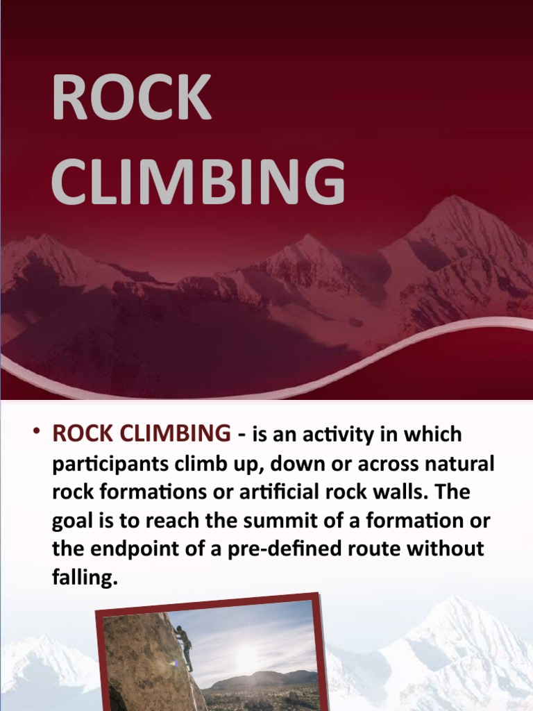 Rock Climbing PDF Rock Climbing Sport Variants