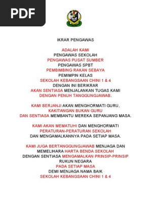 Ikrar Pengawas 2020 Pdf