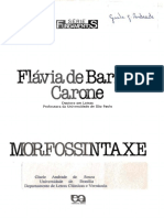 Flávia Barros Carone - Morfossintaxe