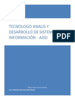 Tecnologo Analis Y Desarrollo de Sistemas de Información - Adsi