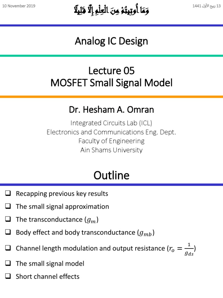 MOSFET Small Signal Analysis | PDF | Field Effect Transistor | Mosfet
