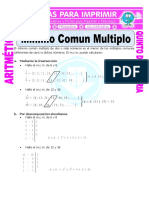 Ejercicios de Minimo Comun Multiplo para Quinto de Primaria